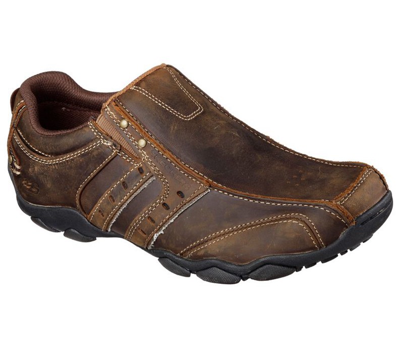 Skechers Diameter - Mens Slip On Shoes Brown [AU-LP2704]